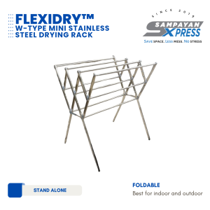 FlexiDry™ W-Type Mini Stainless Steel Foldable Drying Rack | Sampayan Xpress