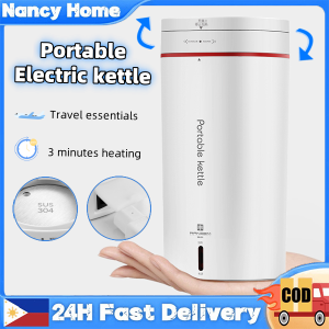 Portable Electric Kettle for Travel 500ML Thermos Tumbler Coffee Travel Water Heater Temperature Control Mini Travel Smart Stainless Steel Kettle