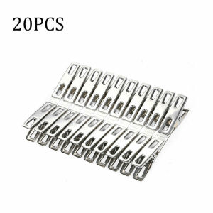 QIXING Metal Stainless Steel For Coat Pants Laundry Drying Hanger Clothing Household Sealing Clip Clothes Pegs Clothes Pins File Clip