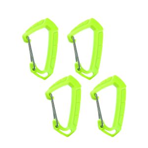 NALANILI 4pcs Nhựa Bộ móc khóa Carabiner Hình chữ D 9 màu sắc Móc treo nhỏ dành cho khách du lịch Chất lượng cao Dụng cụ đa năng Cắm trại Đi xe đạp Đi bộ đường dài Móc treo