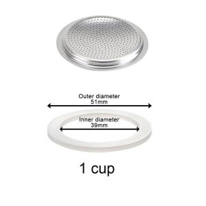 WH Replacement Gasket Seal for Coffee Espresso Moka Stove Pot Top Silicone Rubber