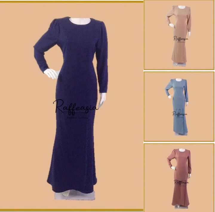 RAFFEASIA Baju Kurung Fashion Material MOSCREPE Skirt Pattern