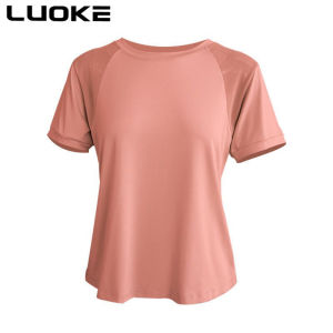 Luoke 运动裤 yoga t-shirt for women Quick Drying Clothes Thin 2 in 1 Shorts Gym Sports Running Clothes Loose 2PCS
