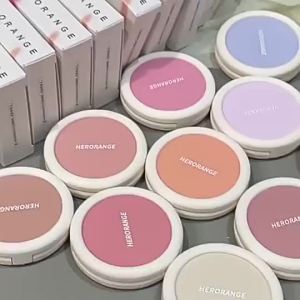 [ Spot Goods ]HERORANGE Colorful Single Color Blush Matte Highlight Expanding Contracting Color Nude Makeup Natural Bare Face Matte Brightening Expansion and Contraction Colors Nude Makeup Natural and Natural Makeup