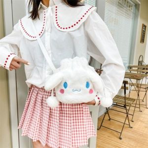 Japan Sanrio Kawaii Cinnamoroll Sanrio Plush Bag My Melody Anime Handbags Kuromi Tote Bag For Woman