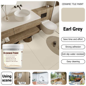 【ready stock】water based ceramic tile paint tiles indoor tile waterproof paint waterproof epoxy tile coating bathroom floor tile color change waterproof coating cat keramik 瓷砖漆