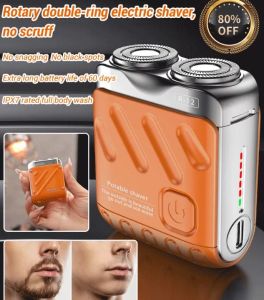 【🔥🔥Hot Sell】Rotary Dual-Ring Electric Shaver Razor/Portable Electric Shaver for Men/Beard Trimmer