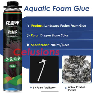 【SG Seller】✔️Aquarium Safe Expanding Foam Glue✔️ Rock Stone Drift Wood Aquascaping Scape Fish Tank Paludarium Terrarium