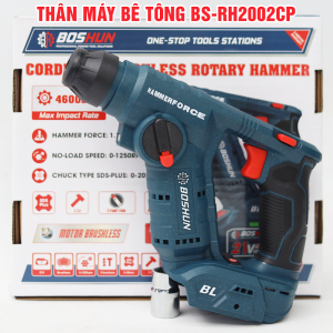 Máy Khoan Bê Tông Pin Boshun BS-RH2002CP Động Cơ Lõi Động Đầu Kẹp SDS Plus 2 Chế Độ
