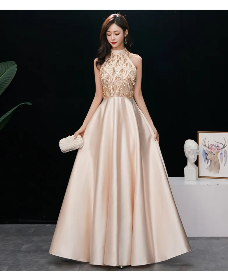 Premium Dazzling Korean Evening Gown / Long Flowy Dress, Women's Fashion,  Dresses & Sets, Evening dresses & gowns on Carousell