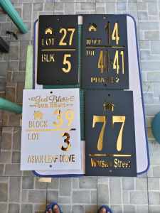 house plate number/5x10 inches/tox screw stainless bolts included/cod