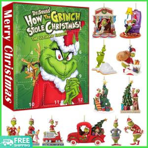 【New Arrival】 Advent Calendar 2024 2D Acrylic Hanging Pendant Christmas Advent Calendar Xmas Countdown Calendar Gifts for Kids