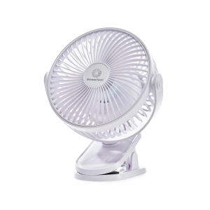 BreezeTech® AeroClip – 4800 mAh Clip-On Fan | USB Rechargeable | 4 Wind Speeds | Power Bank Function | Portable & Silent