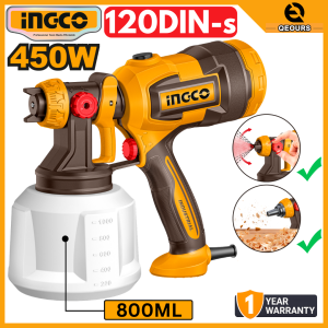 INGCO 450W SPRAY GUN | MAX VISCOCITY 120DIN-S | SPG3508