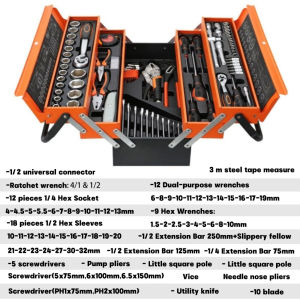 REAIM Tools Set For Motorcycle Wrench Tool Set 85/187Pcs Heavy Duty Portable Tool Box Set Original Set For Motorcycle Car