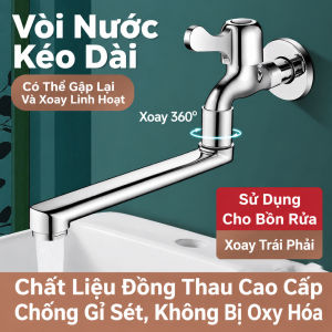 Đầu Nối Dài Vòi Nước Đồng Thau Nguyên Khối Xoay 360 Độ - Ống Nối Dài Có Thể Gập Lại / Đầu Vòi Tạo Bọt Chống Bắn Nước Tiêu Chuẩn (20cm 25cm 30cm) Dành Cho Bồn Rửa Bát Chậu Rửa Mặt Ban Công - Thiết Kế Nâng Cấp Chống Rò Rỉ Cao Cấp