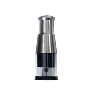 ESH63 Handheld Garlic Chopper Stainless Steel Hand Press Tomato Crusher Durable Peeling Garlic Masher for Home
