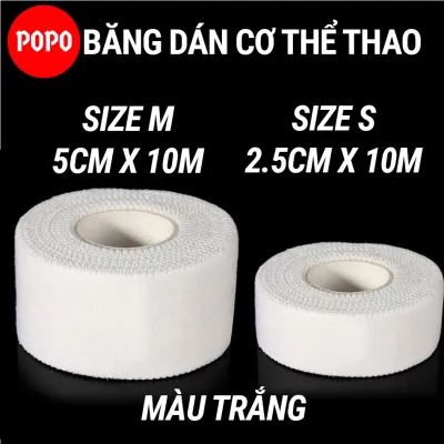 Băng keo thể thao dán cơ dài 10m POPO KJ53 hỗ trợ cổ chân đầu gối do tập gym bóng đá