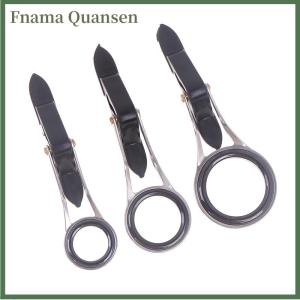 Fnama วงแหวนนำเบ็ดตกปลาแบบยืดหดได้ทำจากสเตนเลสสตีลแบบพับได้สายคันเบ็ดนำทางวงแหวนด้านบนแบบทำมือสำหรับซ่อมอุปกรณ์เสริม
