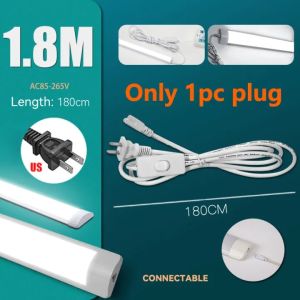 CANMEIJIA 3 Colors Led Fluorescent tube 20W Length 30/50/60CM Ceiling light Wall lamp Spliceable Led Tube Bar Light For Kitchen Cabinet Light 85-265V Wall Lamp