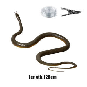 Rubber Snake Toy Snake Prank Toy Gag Gift Fake Snake Prank on Family with String Clip Plastic Snake Toy for Garden Props and Practical Joke Pretend Trick Toy Garden PropsSnake Toy for kids party toy Simulation snake toy Halloween Joke Prank Prop Funny Toy