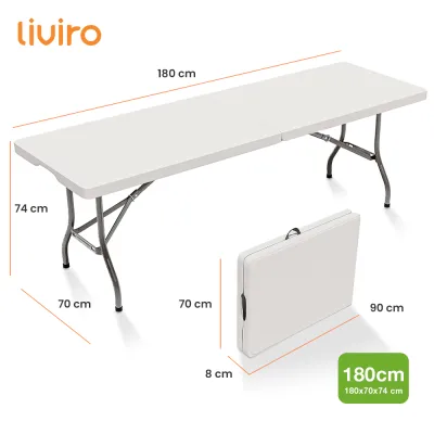 Liviro Meja Lipat Jumbo Premium Meja Portable Serbaguna Untuk Jualan Camping Indoor Outdoor