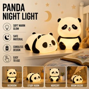 Cute Panda Series Toy Night Light Atmosphere Lamp Simple Desk Decoration Baby’s Birthday Gift