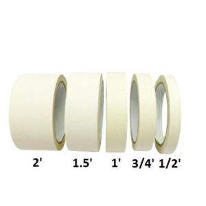 15m 30m 50m Masking Tape Spraying Single Side Adhesive Paper Tape 1/2" 3/4" 1" 2"Masking Tape