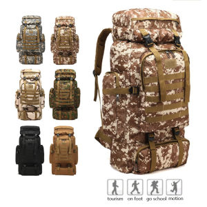 80L Waterproof Climbing Hiking Military Tactical Backpack Camping Bag Mountaineering Outdoor Sport Bag (6 Colors)