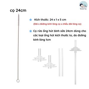 Cọ rửa ống hút bình sữa cọ rửa dây máy hút sữa cho bé [Thép không gỉ uốn cong dễ dàng]