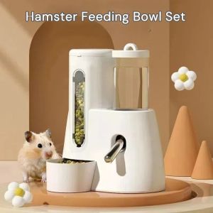 ART SUPPLIESX No Drip Water Bottle with Stand Holder Large Capacity Hamster Waterer  Plastic Pet Feeding Bowl for Small Animals