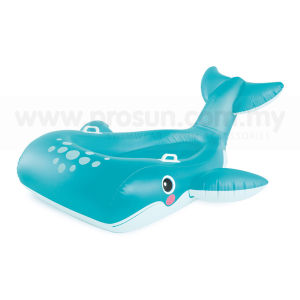 Prosun Intex Blue Whale Ride-On Inflatable Swim Swimming Pool Float Floaties for Children 3+ (WS - Blue Whale)