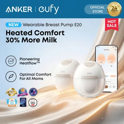 【With Free Gift】Anker eufy Heated Wearable Breast Pump S1 Electric Hands-Free Heatflow Breast Pump Hospital-Grade Suction Leak-Proof and Ultra-Quiet Upgraded T8D02