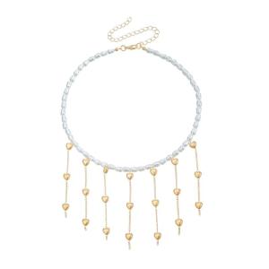 Thời trang Baroque dài tua Vòng cổ ngọc trai trang trí cho phụ nữ tìm kiếm phong cách độc đáo và phụ kiện