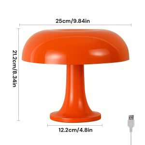 Phshare Italian Designer LED Mushroom Table Lamp Modern Decor Light for Bedroom Bedside Living Room Hotel
