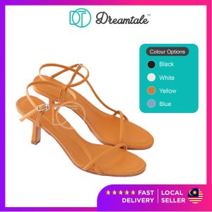 Dreamtale Kasut Perempuan Women Heels Korea Fashion Nora Ankle Strap Sandals Thin Heels High Heels WSO104