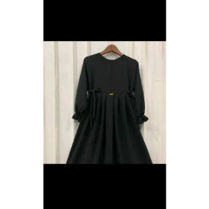 Nikita Dress Gamis Chibi Tali Cringkle Airflow Premium Fashion Muslim