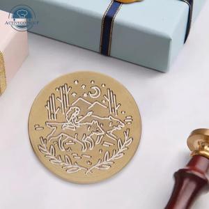 【New Arrival】 DIY Wax Grain Seal Head Multipurpose Round Enamel Seal Head Ornamental Wax Seal Stamp Head Craft Supplies Envelope Decorative for Wedding Invitations
