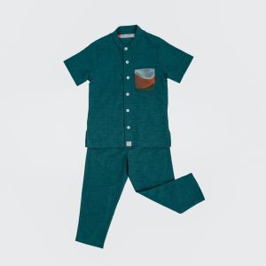 RAIRAKA 08 Koko Setelan Anak Bordir Lengan Pendek / Koko Anak Setelan Murah/ baju setelan anak