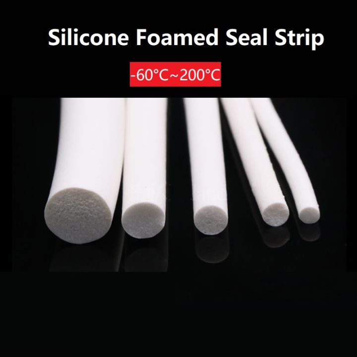 White Silicone Rubber Sponge Strip Round White Foamed Backer Rod Seal ...