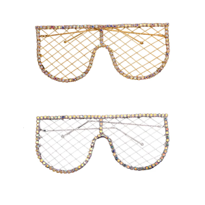 Thời trang gọng rỗng Kính mắt với thạch embellishments lễ hội Kính mắt thích hợp cho các bên và sự kiện