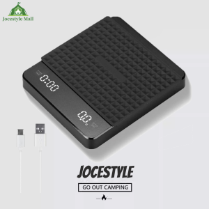 [Jocestyle Mall]Mini Coffee Scale W/ Timer Rechargeable 3kg/0.1g Accurate Scale Portable Coffee Scale for Espresso and Pour-Over Coffee