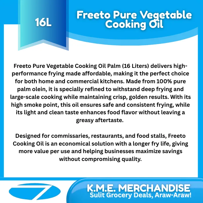 Freeto%20Pure%20Vegetable%20Cooking%20Oil%20Palm%20(16%20Liters)%20-%20Image%202