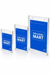 Kệ Mica Đựng Tờ Rơi Treo Tường Trong Suốt khổ dọc A3A4 A5 A6