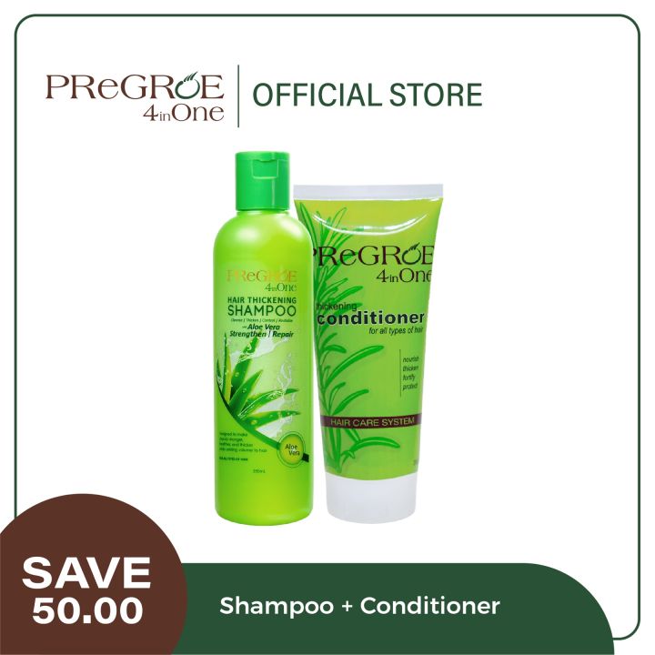 PREGROE BUNDLE PREGROE SHAMPOO 250ml & PREGROE CONDITIONER 200ml