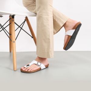 MINIMIMO Sandal Flat Kulit Casual Wanita Anti Slip MF 004