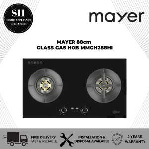 MAYER 88cm GLASS GAS HOB MMGH288HI - 2 YEARS WARRANTY