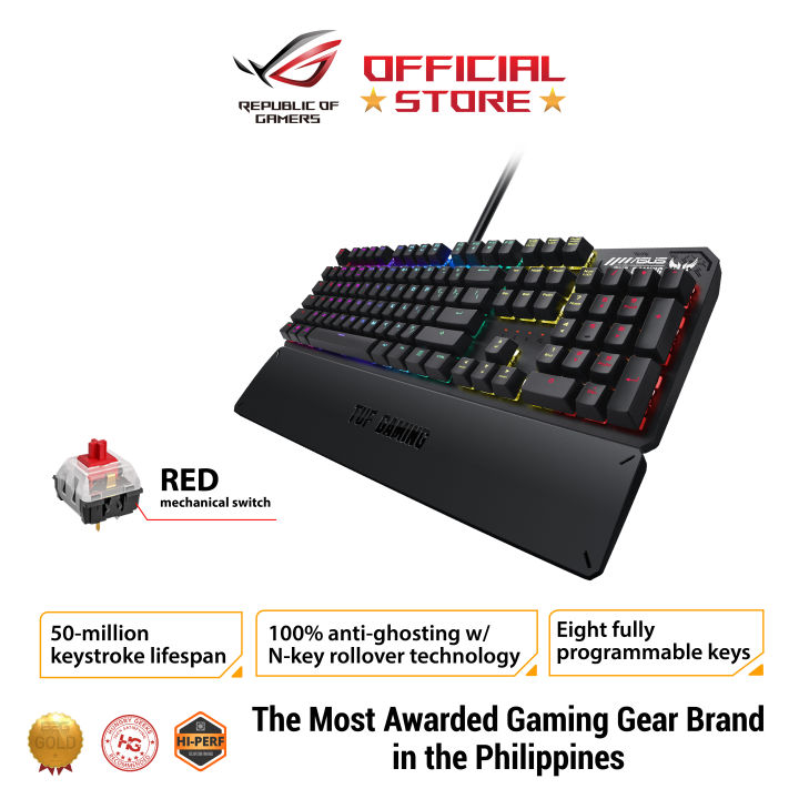 ASUS TUF Gaming K3 RGB Red mechanical keyboard with N-key rollover