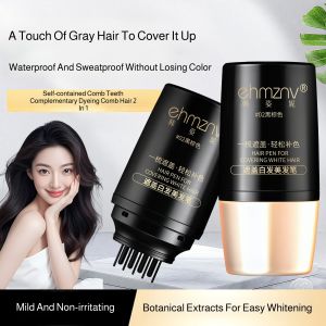The New Hair Styling Stick Comes with a Tooth Comb to Complement the Color and Cover the Gray Hair It Is Natural and Shiny It Is Portable and Can Be Combed to Blacken the Hair自带齿梳持久着色美发棒
