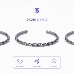 Racabel Caden Bangle - Gelang Pria Wanita Stainless Steel Anti Karat